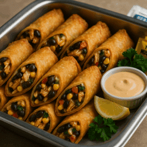 Southwest Chicken Egg Rolls